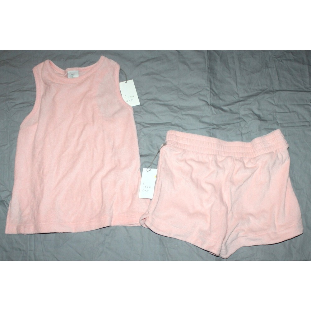 Women's Terry Tank Top and shorts - A New Day pink Size XS